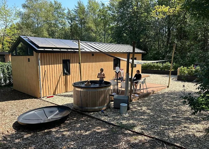Schitterend 4 Persoons Tinyhouse Met Hottub Aan De Bossen In 4-16 Horská chata Putten