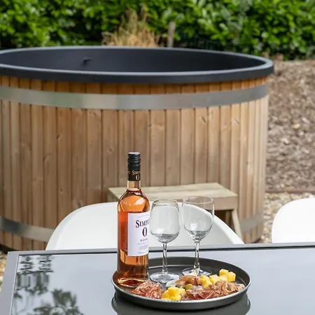 Schitterend 4 Persoons Tinyhouse Met Hottub Aan De Bossen In 4-16 シャレー プッテン